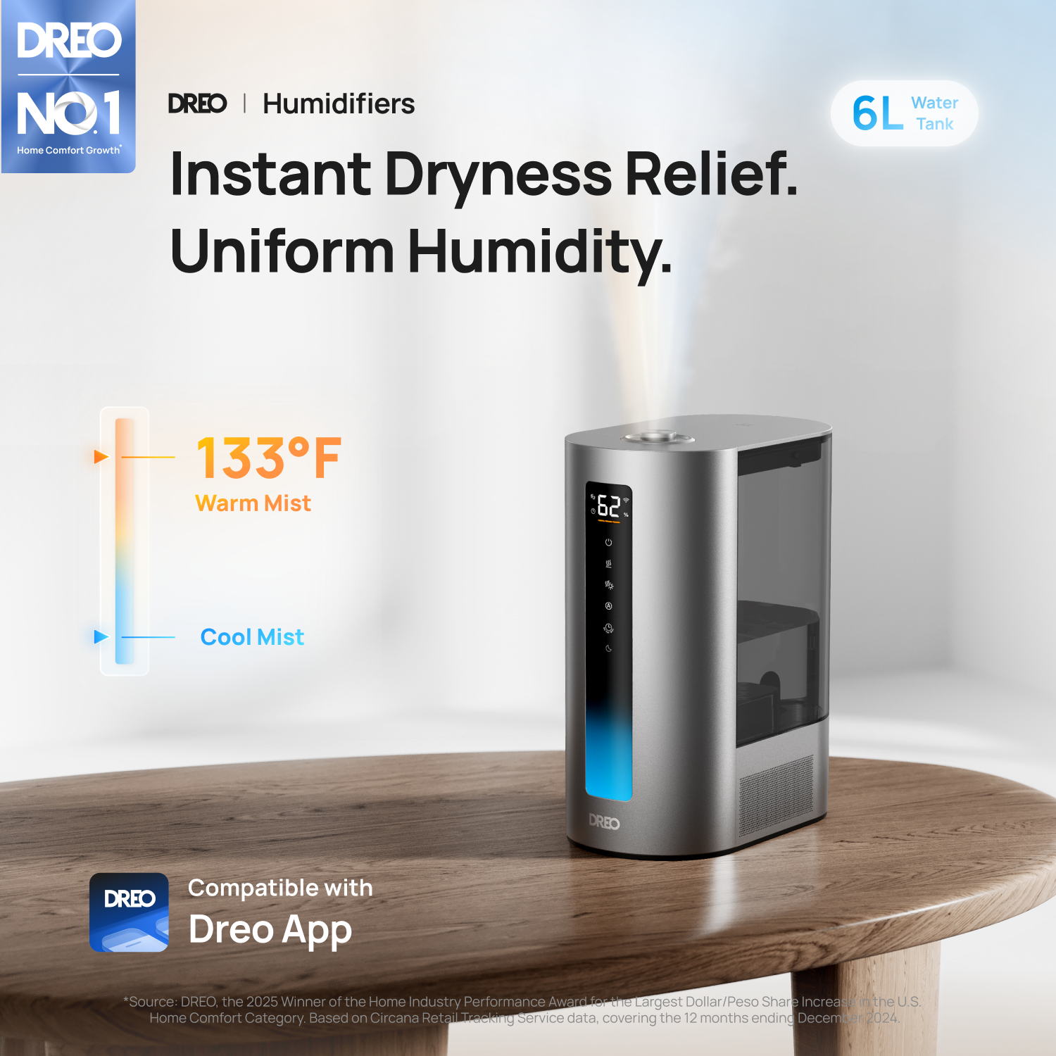 Dreo HM713S 6L Smart Humidifier - Thumbnail 2