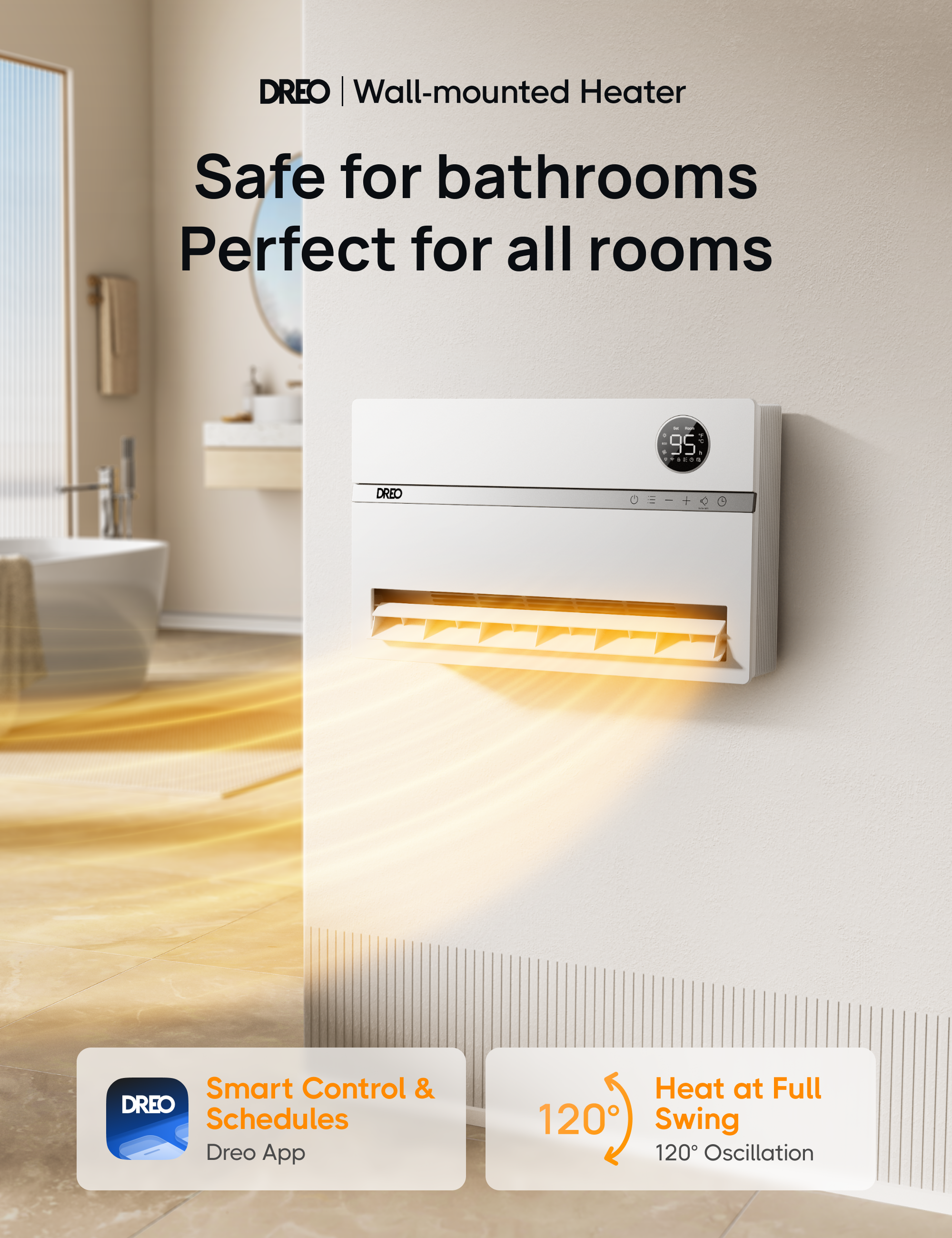 Smart Wall-mounted Heater WH739S with ALCI Plug