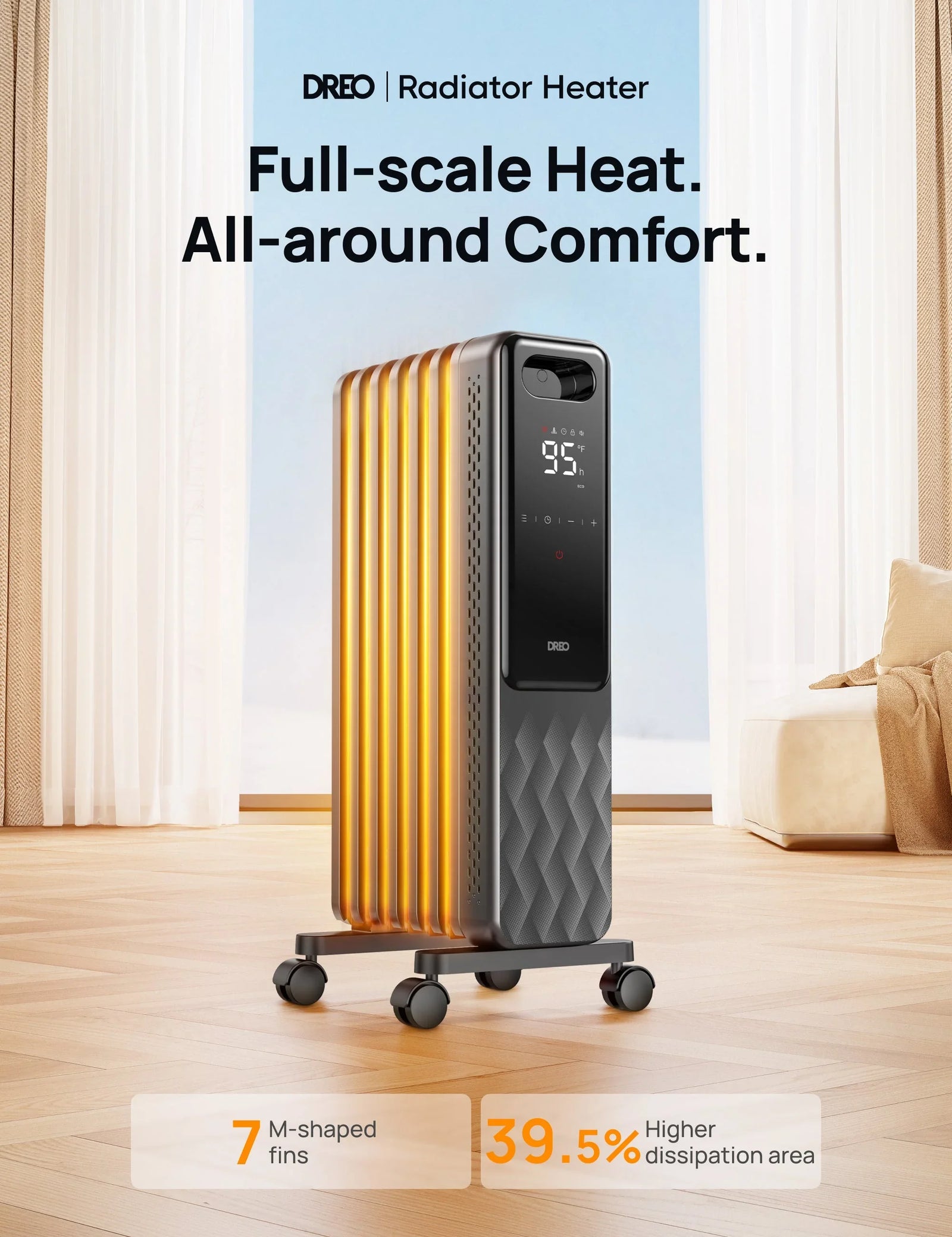 Most Efficient 360° Whole House Indoor Heater - OH310 Ceramic Heater-DREO