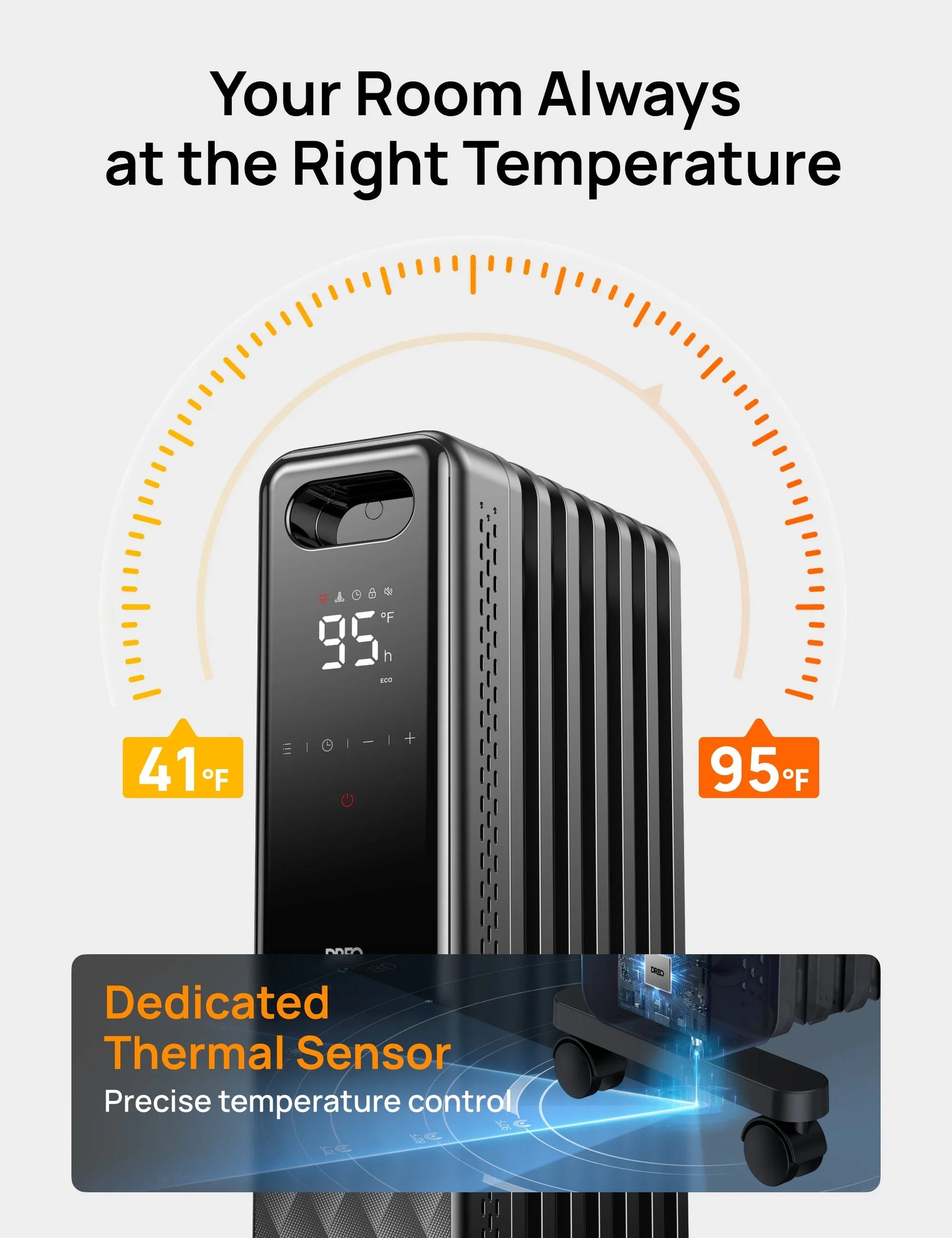 Most Efficient 360° Whole House Indoor Heater - OH310 Ceramic Heater-DREO